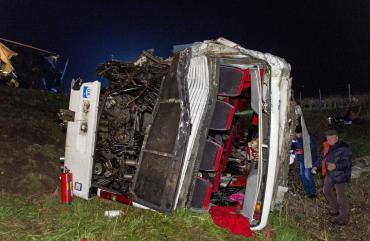 В Венгрии в украинский автобус врезался румынский камион: Есть пострадавшие
